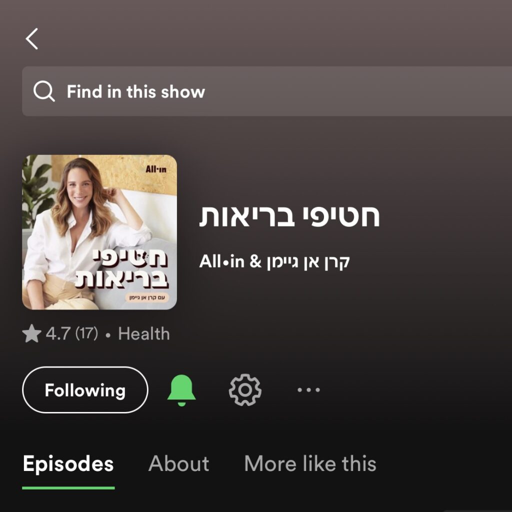 פודקאסט תזונה ואורח חיים בריא של התזונאית קרן אן גיימן